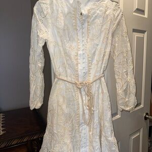 Elegant White Lace Dress